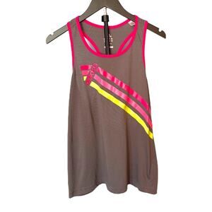 CLEARANCE Adidas Athletic Tank - Size Large - Gray with Multicolor Stripes